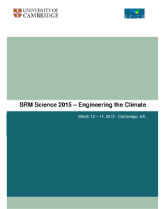 Conference Programme - SRM Science 2015