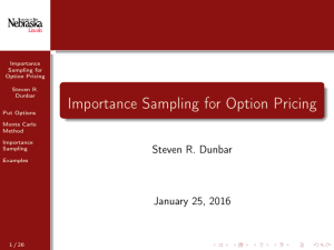Importance Sampling for Option Pricing