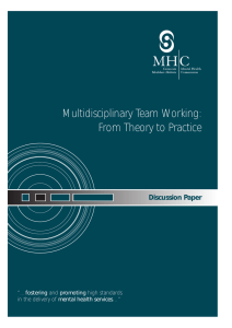 Multidisciplinary Team Working: From Theory to Practice