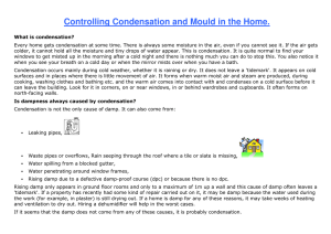 Controlling Condensation and Mould in the Home.