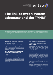 The link between system adequacy and the TYNDP - entso-e