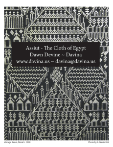 Assiut - The Cloth of Egypt Dawn Devine ~ Davina www.davina.us