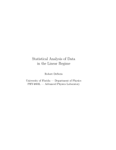 Statistical Analysis of Data in the Linear Regime