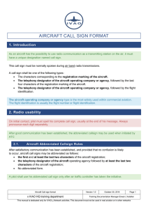aircraft call sign format