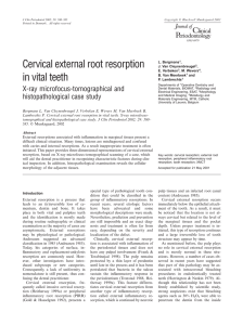 Cervical external root resorption in vital teeth