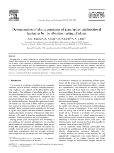Determination of elastic constants of glass/epoxy unidirectional
