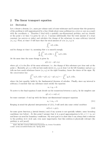 2 The linear transport equation