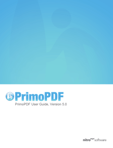 PrimoPDF User Guide, Version 5.0