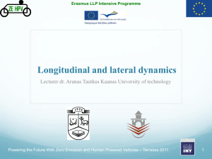 Longitudinal and lateral dynamics (Arunas Tautkus)
