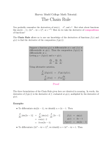 The Chain Rule - Harvey Mudd College Department of Mathematics