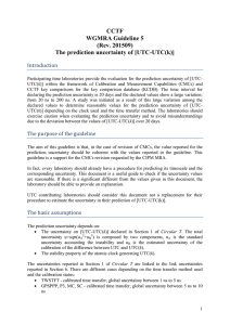 CCTF-WGMRA Guideline 5: The prediction uncertainty of
