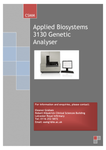 Applied Biosystems 3130 Genetic Analyser