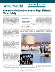 Article: Continuous Online Measurement Helps Maintain Water Safety