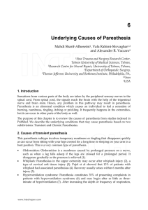 Underlying Causes of Paresthesia