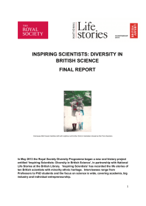 Inspiring Scientists: Diversity in British Science