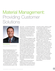 Material Management: Providing Customer Solutions