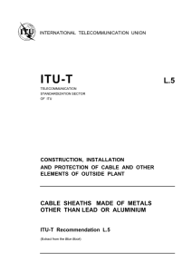 ITU-T Rec. L.5 (12/72) Cable sheaths made of metals other than
