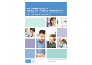 New written reports for primary and secondary school students (PDF