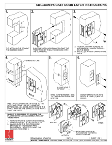 330L/330M Pocket Door Latch Instructions