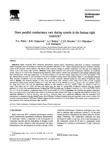 Does parallel conductance vary during systole in the human right