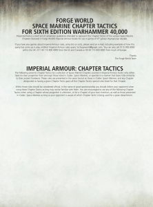 FORGE WORLD SPACE MARINE CHAPTER TACTICS FOR SIXTH