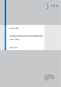 The Objective Measurement of World-Leading Research