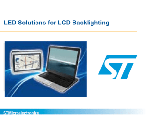 STMicroelectronics - LED Solutions for LCD Backlighting