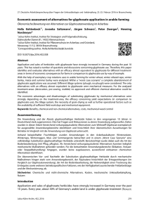 Economic assessment of alternatives for glyphosate application in