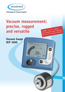 Vacuum measurement: precise, rugged and versatile