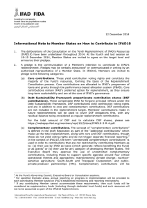 Informational Note to Member States on How to Contribute to IFAD10