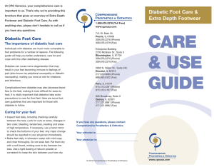 Diabetic Foot Care and Extra Depth Footwear