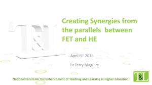 Creating Synergies from the parallels between FET and HE