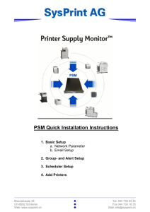 PSM Quick Installation Instructions