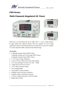PSM Series Multi-Channels Regulated DC Power PSM 4