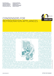 condensers for refrigeration appliances
