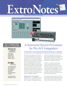 A Surround Sound Processor for Pro A/V Integration