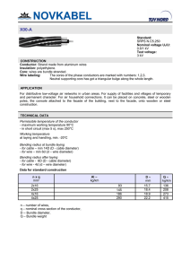 Standard: SRPS N.C5.250 Nominal voltage Uo/U: 0.6/1 kV Test