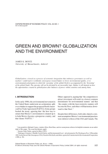 green and brown? globalization and the environment
