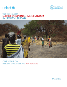 rapid response mechanism in south sudan
