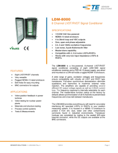 LDM-8000 – 8 Channel LVDT/RVDT Signal Conditioner