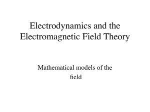Electrodynamics and the Electromagnetic Field Theory