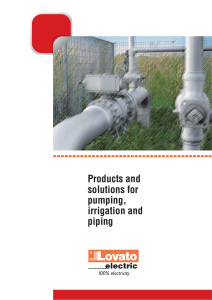 Products and solutions for pumping, irrigation and