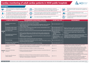 Cardiac monitoring of adult cardiac patients in NSW public hospitals