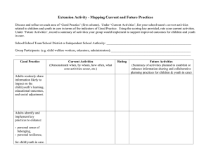 Extension Activity - Mapping Current and Future Practices
