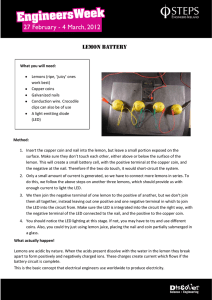 Lemon Battery - Engineers Week