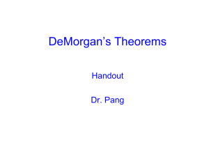 DeMorgan`s Theorems