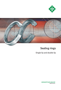 Sealing rings: Single lip and double lip: TPI 128
