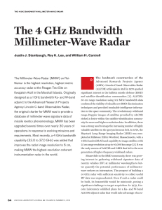 The 4 GHz Bandwidth Millimeter-Wave Radar