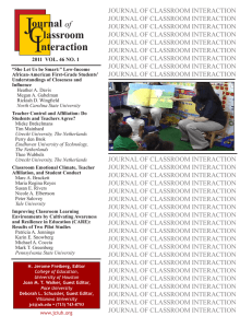 Full Issue Download, Vol 46.1 - Journal of Classroom Interaction