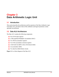 Chapter 3 Data Arithmetic Logic Unit